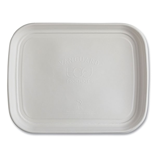 Eco-Products Regalia Renewable and Compostable Sugarcane Tray, 13 x 17 x 1.3, White, PK100 - EP-SCTR1317