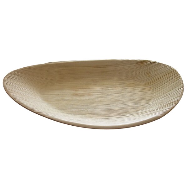 Abena Plates, Oval, Eco-Friendly Palm Leaves, Extra Large - 12.2" x 7" Raaga Plate - 132383