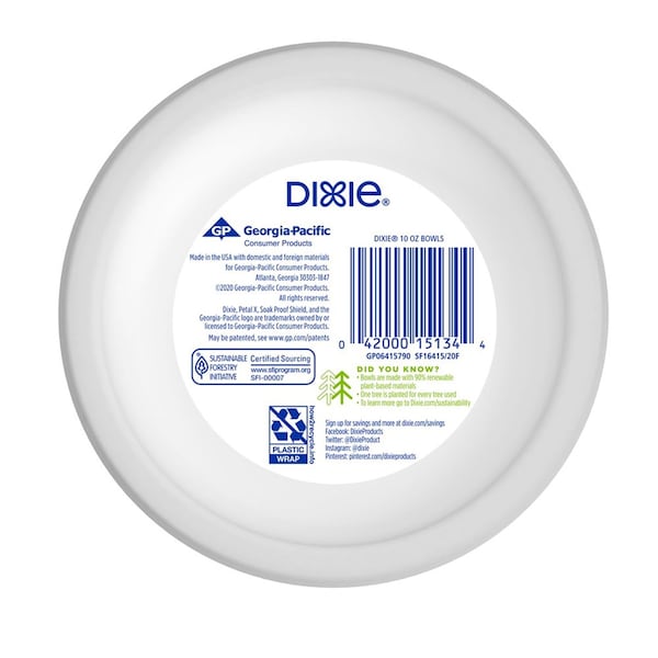 Dixie Dixie 10 oz Multicolored Paper FLOWERS BLOOM Bowl 9-1/4 in. D 36 pk - 16415