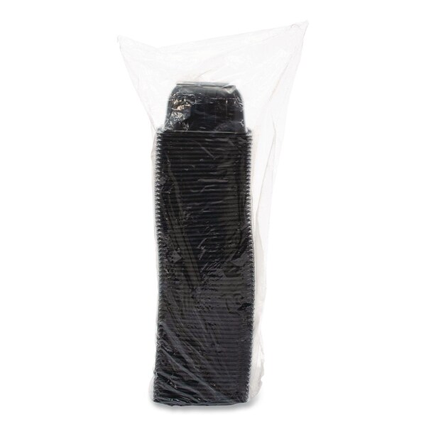 Dart PresentaBowls Pro Black Square Bowls, 16 oz, 5 x 5 x 2.5, Plastic, 504PK - B16SB