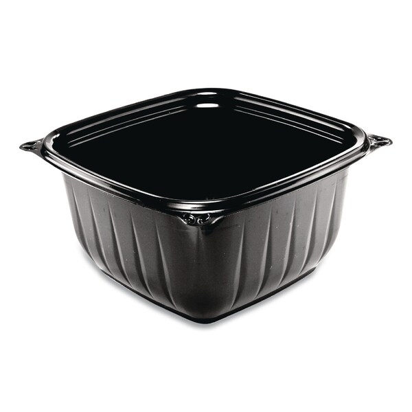 Dart PresentaBowls Pro Black Square Bowls, 16 oz, 5 x 5 x 2.5, Plastic, 504PK - B16SB