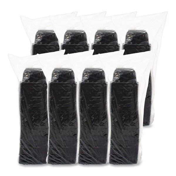 Dart PresentaBowls Pro Black Square Bowls, 16 oz, 5 x 5 x 2.5, Plastic, 504PK - B16SB