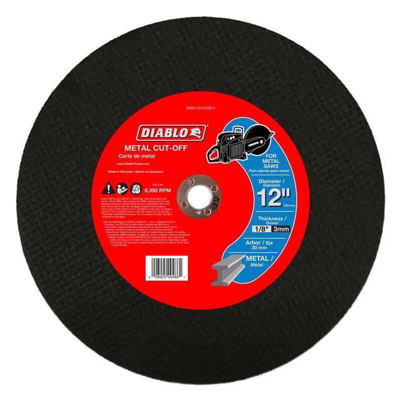 DIABLO 12 pulgadas x 1/8 pulgadas x 20 mm Hoja de corte de metal - DBD120125G01F