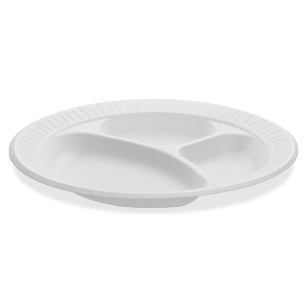 Dart Container Plate, 10", Unlaminted, 500/Ct 4PK - DCC10CPWCR