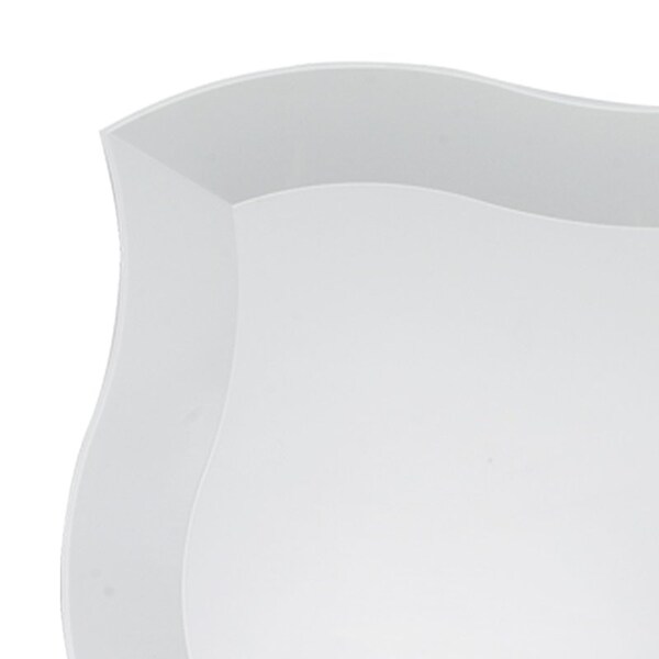 Smarty Had A Party 7" White Wave Plastic Appetizer/Salad Plates (120 Plates), 120PK - 7907-CASE