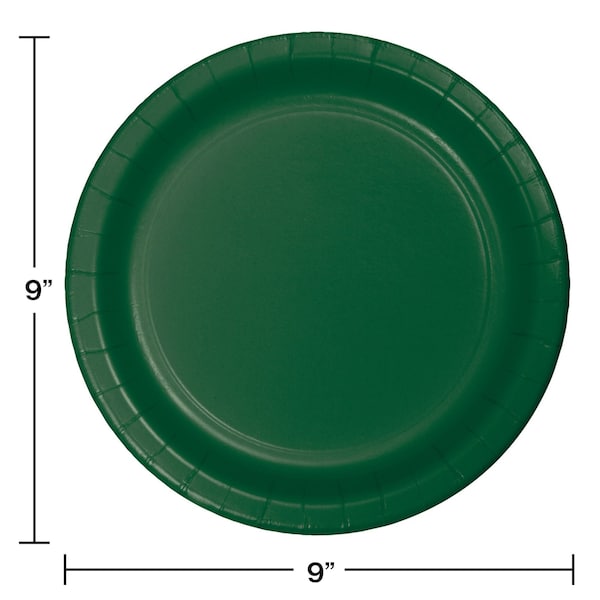 Touch Of Color 9" Hunter Green Paper Plates 240 PK - 473124B