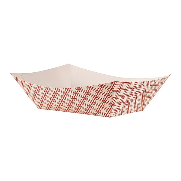 Zoro Select Paper Disposable Food Tray 10 lb., Red, Pk250 - EFT1000