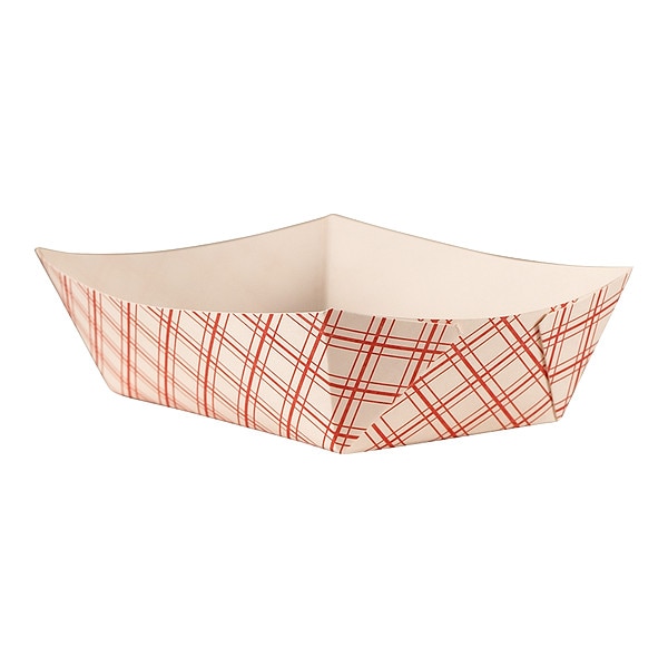 Zoro Select Paper Disposable Food Tray 2-1/2 lb., Red, Pk500 - EFT250