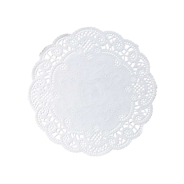 Brooklace Doily Paper White 5" Round French Lace, PK1000 - 500531
