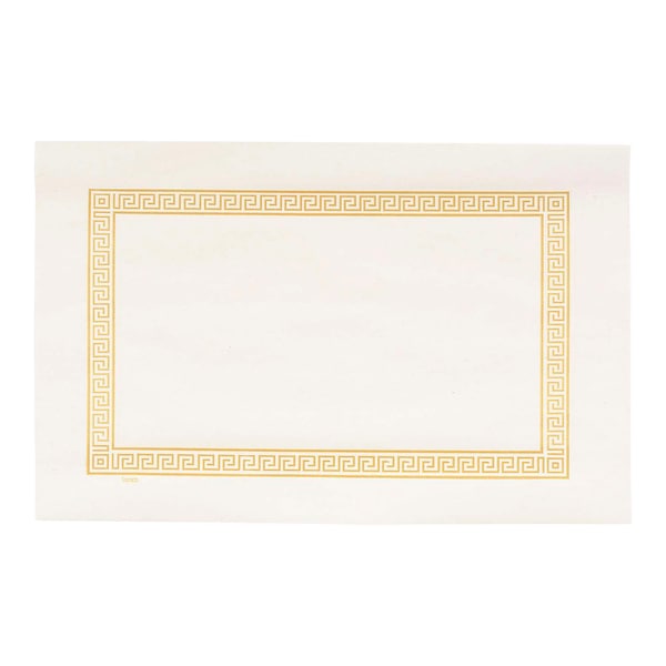 Lapaco Lapaco 9" By 13.5" Econo Greek Key Straight Edge Gold Placemat, PK1000 - 304-005