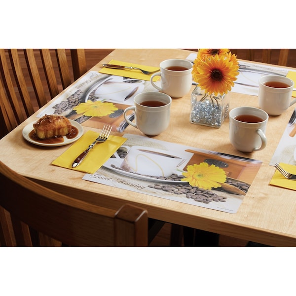 Hoffmaster 10" x 14" Morning Coffee Paper Placemats, PK1000 - 311118