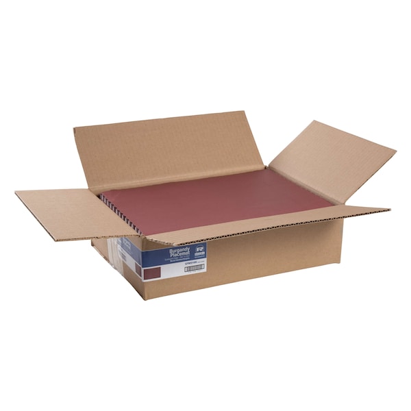 Amercareroyal Royal 9.25"x13.25" Burgundy Placemat, PK1000 - SPM914N