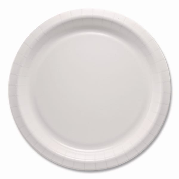 Solo Compostable Paper Dinnerware, ProPlanet Seal, Plate, 10in dia, White, 500PK - HP10W