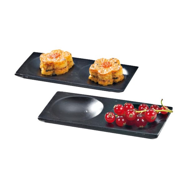 Packnwood 4.7 x 2.4 In. Mini Black Bamboo Plate, 96PK - 209BBGALGAL