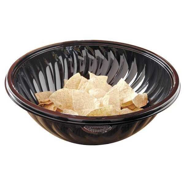 Emi Yoshi PET Bowl, PrepServe, 16in, 320oz, Black, PK25 - EMI-PTB320-16B