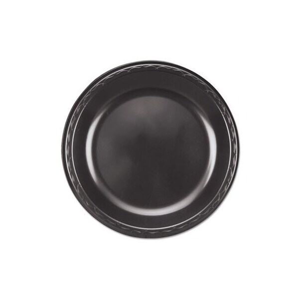 Genpak Elite 10.25 in. Black Plate Laminated Foam, 5PK - LAM10-3L
