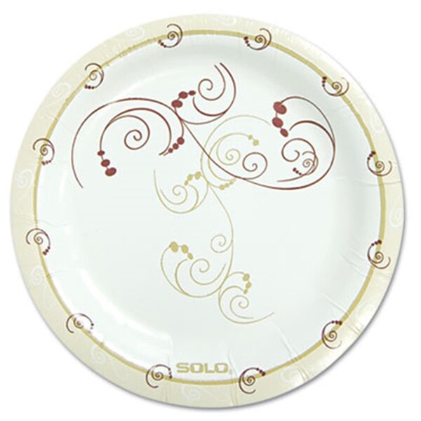 Tistheseason Paper Dinnerware  Plates  6w/ Round  Tan, 125PK - TI2524592