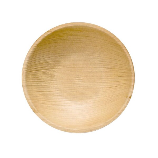 Smarty Had A Party 5" Round Palm Leaf Eco Friendly Disposable Soup Bowls (100 Bowls), 100PK - 46755R-CASE