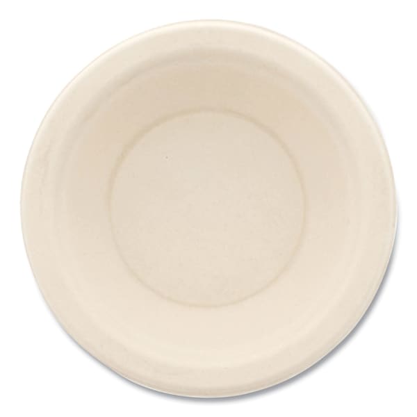 Boardwalk Bagasse PFAS-Free Dinnerware, Round Bowl, 12 oz, Natural, 1000PK - BL-12BW-NPFA