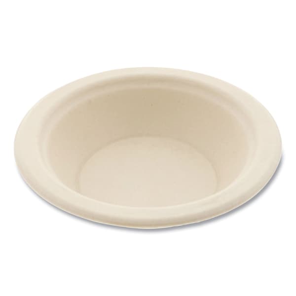 Boardwalk Bagasse PFAS-Free Dinnerware, Round Bowl, 12 oz, Natural, 1000PK - BL-12BW-NPFA