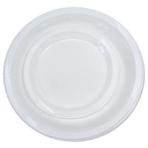 Omg 28000031 10 in. White Plastic Plate, 20PK - OM878399