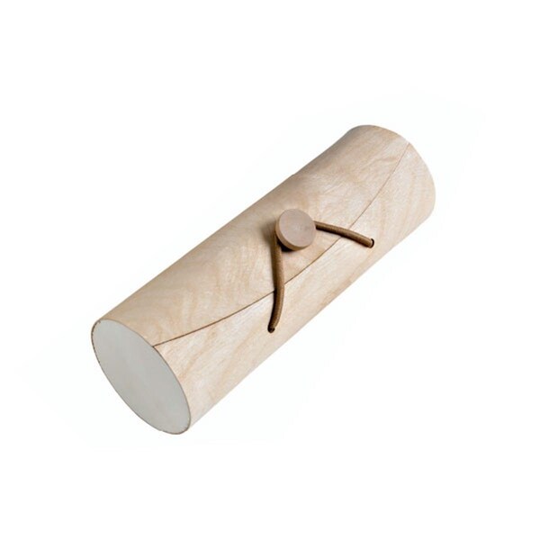 Packnwood Cylindrical Wooden Box With Latch - 2.5 Dia. x 8.9 H In, 50PK - 210MAC7CYB