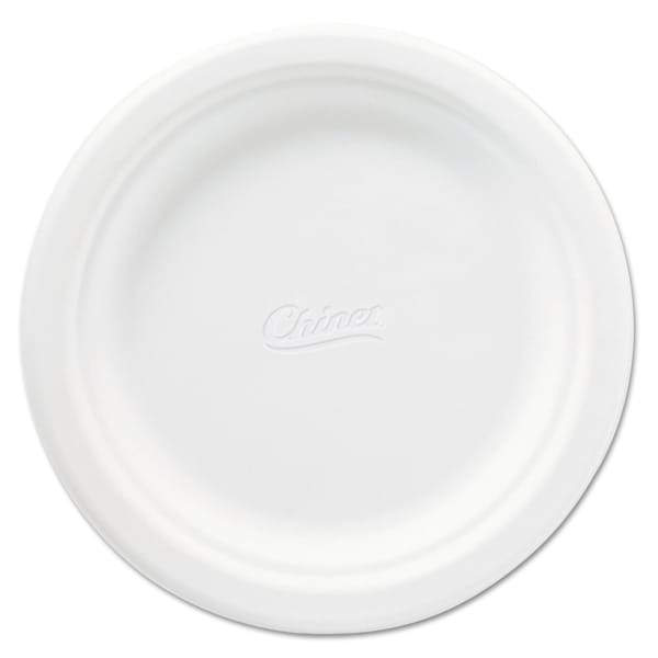 Chinet Classic Paper Plates, 6 3/4", White, Round, PK1000 - 21226