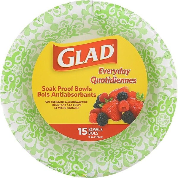 Brand Buzz Glad Everyday Bowl, Paper, Green Victorian - BBP0234