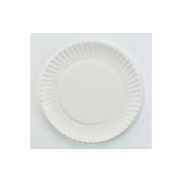 Ajm Packaging AJM Packaging Corp AJMPP6GREWH, Paper Plates, 6" Dia., White, 1000/Carton - 40111