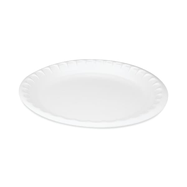 Pactiv Laminated Foam Dinnerware, Plate, 10.25 Dia, White, PK540 - 0TK10010000Y