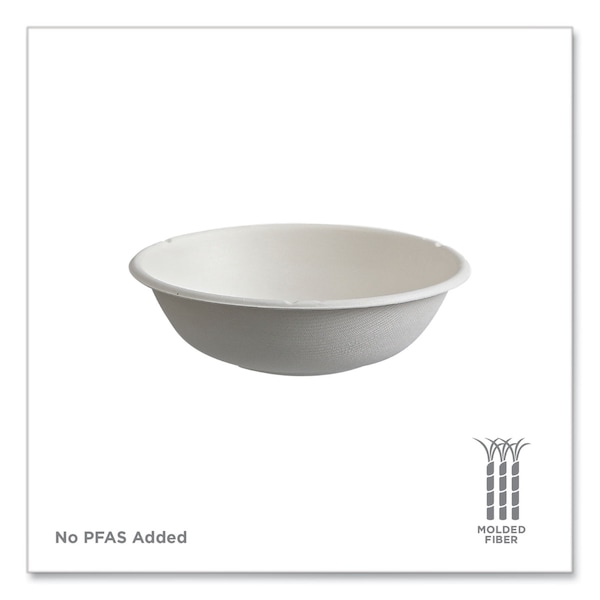 Eco-Products Vanguard Renewable and Compostable Sugarcane Bowls, 16 oz, White, PK800 - EP-BL16CNFA