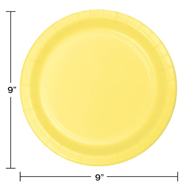Touch Of Color 9" Mimosa Yellow Paper Plates 240 PK - 47102B