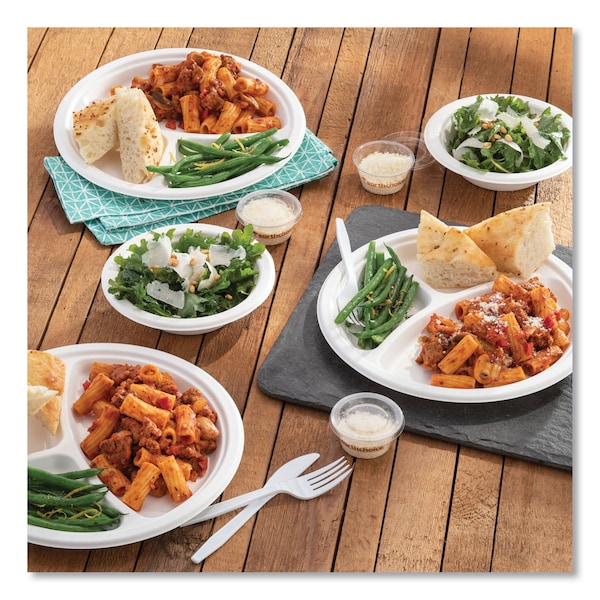 Pactiv Evergreen EarthChoice PFAS Free Compostable Dinnerware, Bowl, 12 oz, Natural, 1000PK - MC50012PFREE