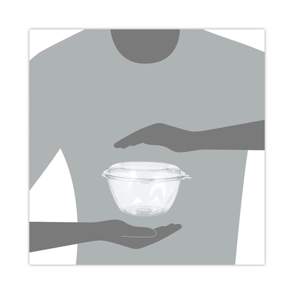 Dart Tamper-Resistant, Tamper-Evident Bowls with Dome Lid, 32 oz, 7" Diameter x 3.4"h, Clear, PK150 - CTR32BD