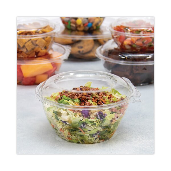 Dart Tamper-Resistant, Tamper-Evident Bowls with Dome Lid, 32 oz, 7" Diameter x 3.4"h, Clear, PK150 - CTR32BD