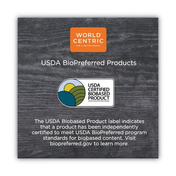 World Centric No Tree Paper Bowls, 24 oz, 4.4" Diameter x 4.5"h, Natural, Sugarcane, PK500, 500PK - BO-SU-24