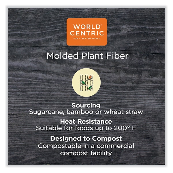 World Centric Fiber Bowls, 6 oz, 3.5 x 3.5 x 2, Natural, Paper, 1000PK - BO-SC-U6-LFP