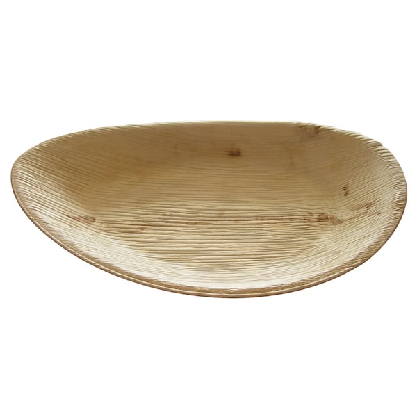 Abena Plates, Oval, Eco-Friendly Palm Leaves, Large - 10.2" x 6.5" - 132380
