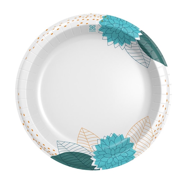 Dixie Dixie Multicolored Paper FLOWERS BLOOM Dinner Plate 10-1/16 in. D 26 pk - 15255