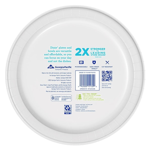 Dixie Dixie Multicolored Paper FLOWERS BLOOM Dinner Plate 10-1/16 in. D 26 pk - 15255