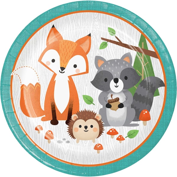 Creative Converting Wild One Woodland Paper Plates, 9", 96PK - 343945
