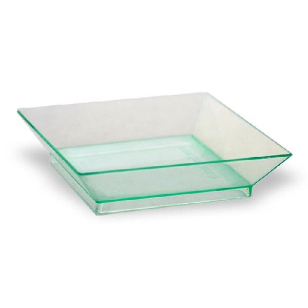 Packnwood Square Transparent Green Klarity Dish, 200PK - 210KLAR6565