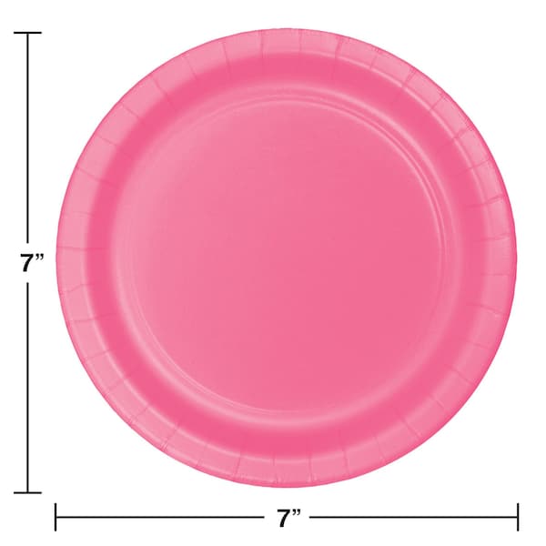 Touch Of Color 7" Candy Pink Dessert Plates 240 PK - 793042B