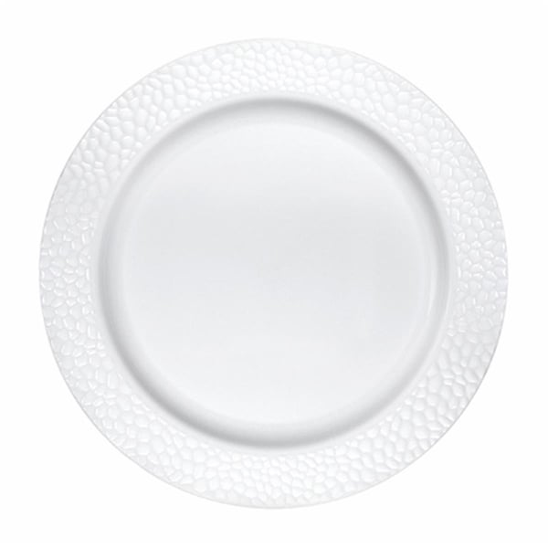Omg 10 in. Pearl Pebble Plastic Banquet Plates, 120PK - OM3517169