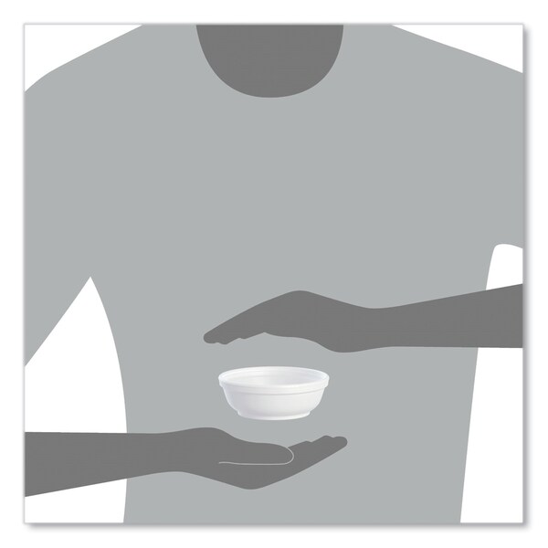 Dart Insulated Foam Bowls, 6 oz, White, PK1000 - 6B20