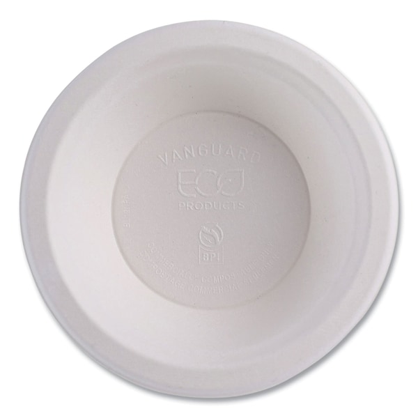 Eco-Products Vanguard Renewable and Compostable Sugarcane Bowls, 12 oz, Wht, PK1000 - EP-BL12NFA