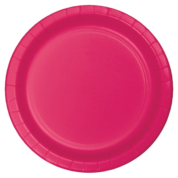Touch Of Color 9" Hot Magenta Pink Paper Plates 240 PK - 47177B