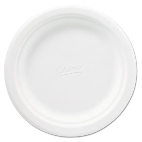 Fromtheheart HU CT 6.75 in. Chinet Classic Round Paper Plates - White - FR3487876