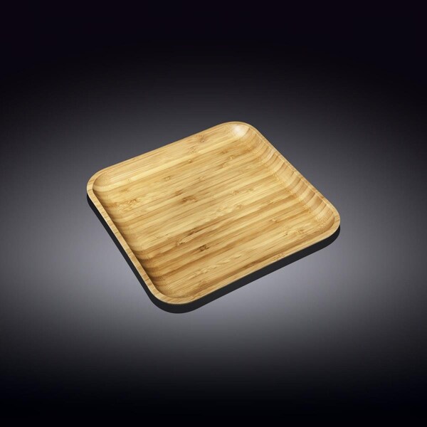 Wilmax WL771020A 7 x 7 in Bamboo Plate 96PK - WL771020/A