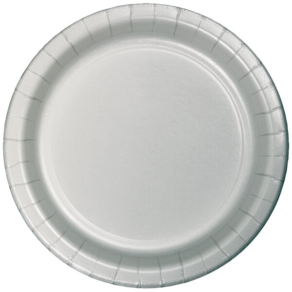 Touch Of Color Shimmering Silver Banquet Plates, 10", 240PK - 50106B